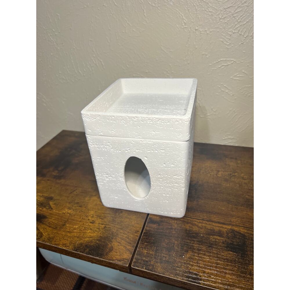 Hymmah Tray Tissue Box Cover Holder Unique Cube Design Tissue Dispenser-White - Picture 7 of 14